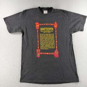 Vintage Juneteenth Black Independence Day T Shirt Oneita USA Made 90s Graphic